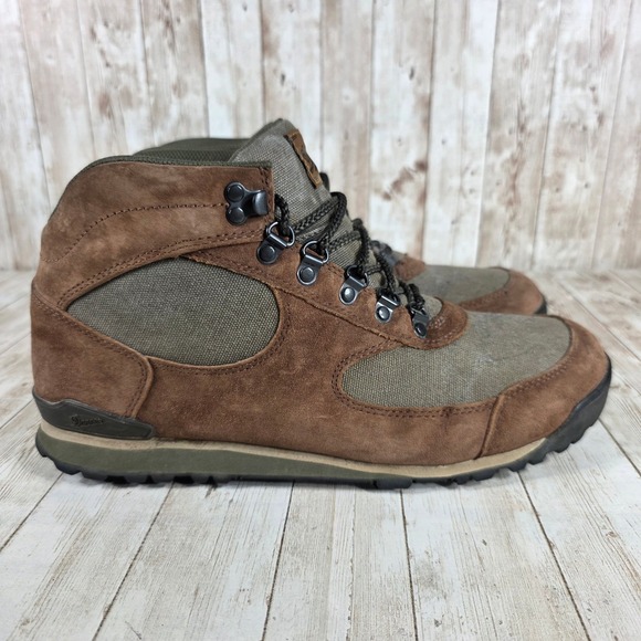Danner Jag Bark Dusty Olive Waterproof Leather Hiking‎ Boots Mens Size 11 - Picture 1 of 10